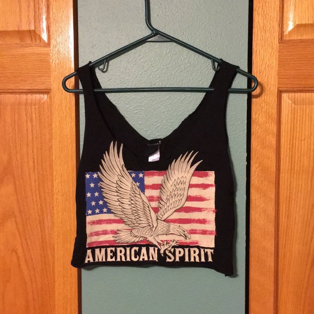 Black American Spirit cropped tank